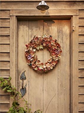 Anthropologie terrain Gilded Botanicals Iron + Velvet Wreath